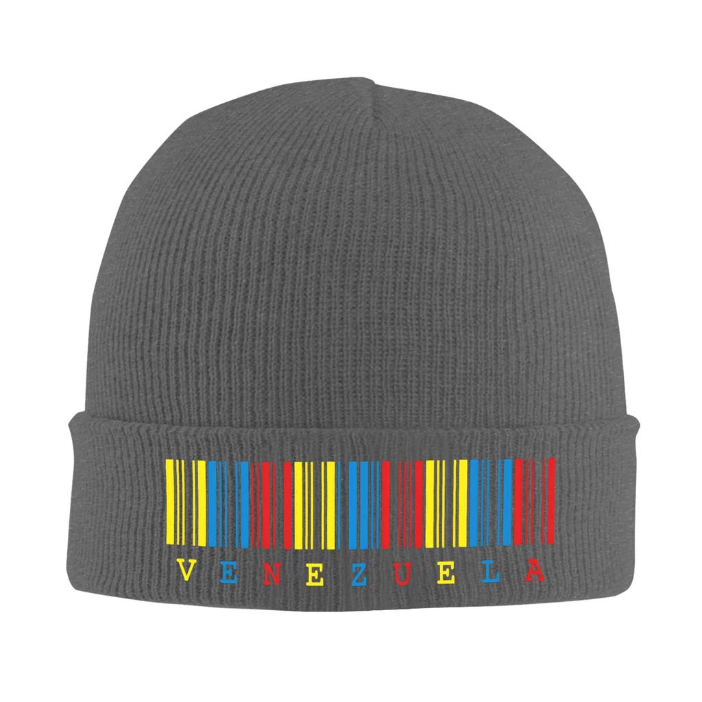 Venezuela Barcode Knitting Hat Casual Caps Unisex Women Kpop Beanie Hats Autumn Pattern Thermal Elastic Bonnet Hats