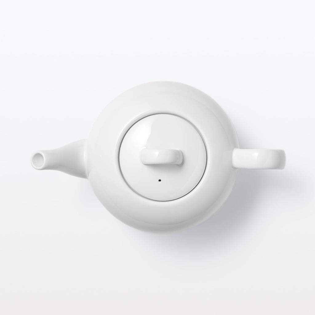 MUJI Everyday Teapot, White, 700mL, with Strainer, 83444211
