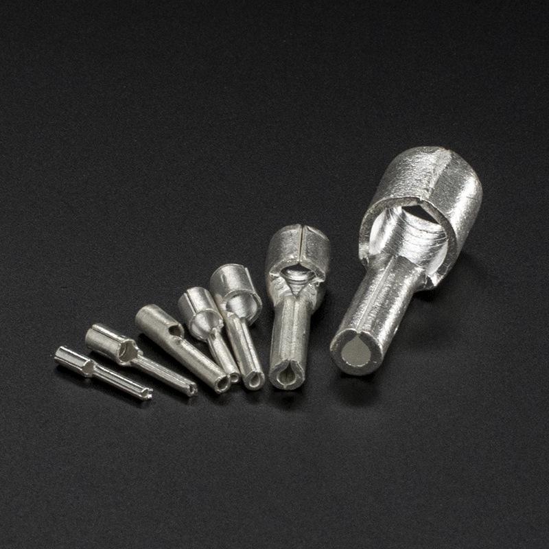CJH Silver Plated Red Copper/Brass Square Cold Crimp Terminal Pin