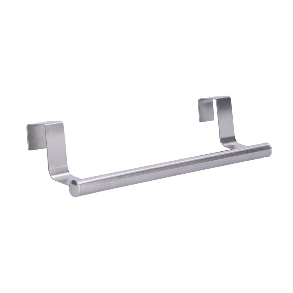 Towel Rack Stainless Steel Punch Free Strong Bearing Capacity Hanging Buckle Kitchen Towel Holder for Cabinet Bathroom