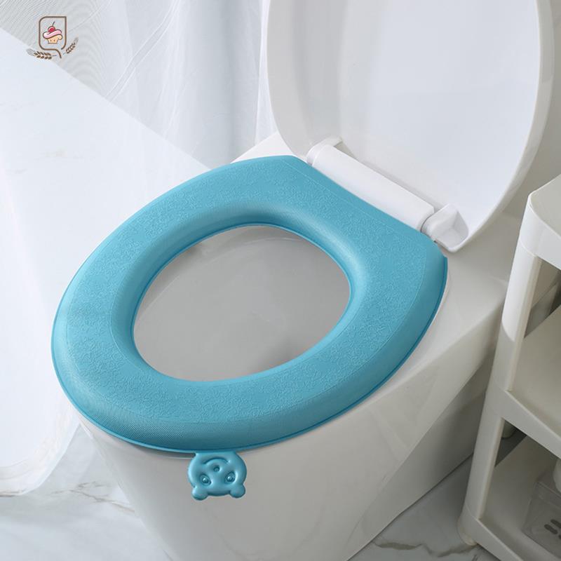 1 Stück EVA Wasserdichte Toilettensitzabdeckung Verdickt Ganzjahres-Universelle Toilettensitzauflage Klebeart Toilettenauflage Zubehör