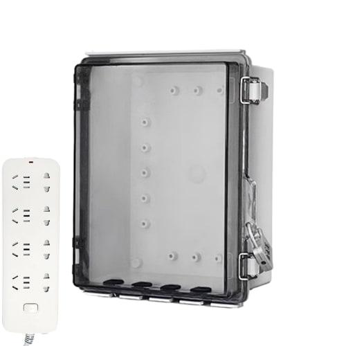 Waterproof Electrical Box, Project Case with Transparent Cover, Dustproof Locking Case for Electronics Home Project Power Distribution Protection