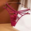 Women's Sexy Lace Thong Underwear Cross Belt T-Back G-String Embroidered Fashion Briefs Cut-Out Perspective Girls' Ladies' Under