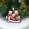 Resin Christmas Ornament Five Pointed Star Xmas Hanging Charm Cartoon Tree Pendant  Party Supply