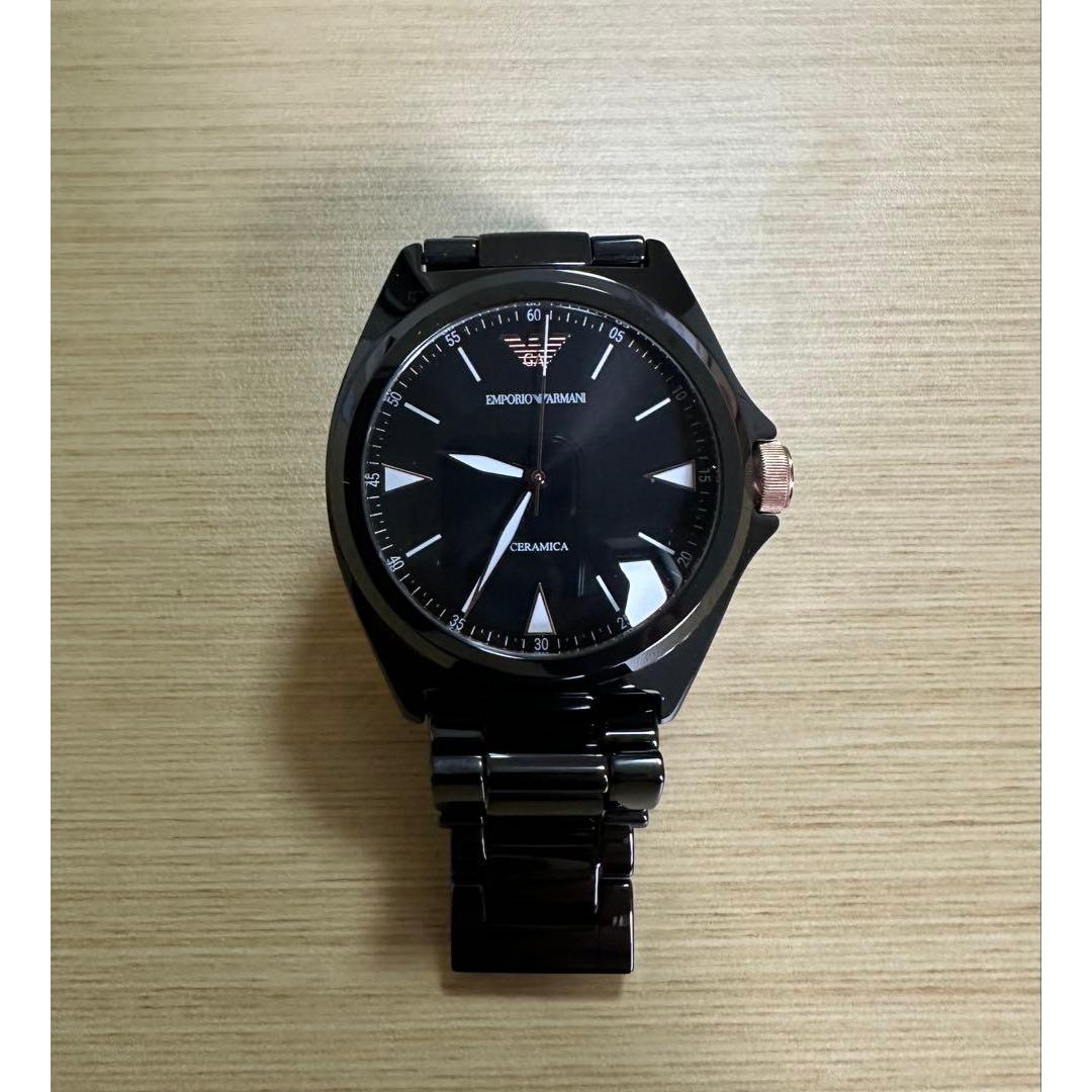 Used [EMPORIO ARMANI CERAMICA] Watch/black ceramic