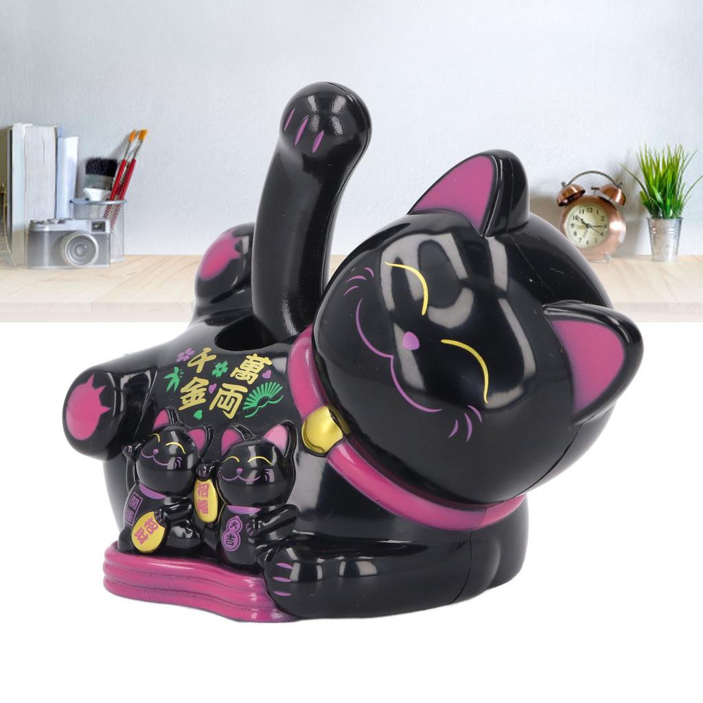 Solar Waving Cat Innovative Cute Auto Waving Arm Solar Powered Fortune Cat for Car Dashboard Checkout Counter Start Business