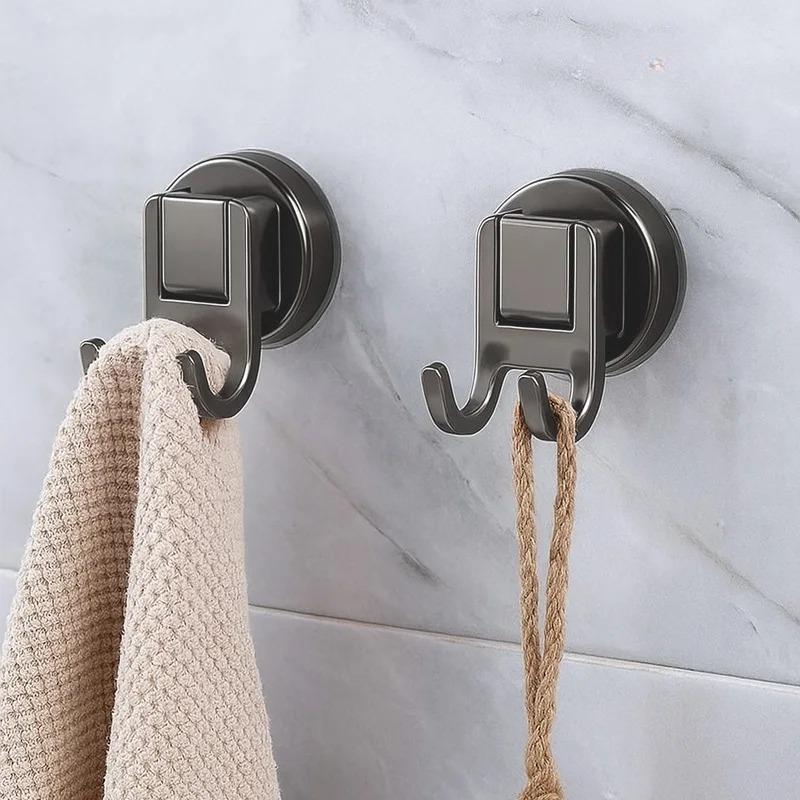 Suction Cup Hooks - Wall Hooks That Require No Drilling,Suitable for Bathroom,Kitchen,Doors,And Glass,Are Removable And Reusable