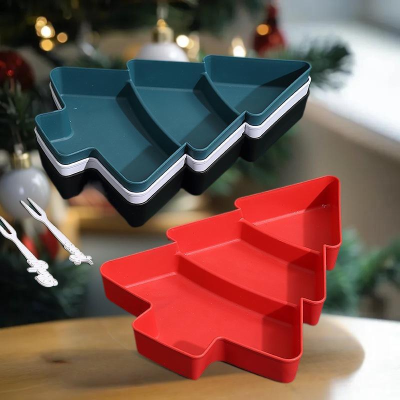 1Pieces Christmas Decoration 2026 Tree Fruit Plate Merry Christmas Decorations For Home Noel Xmas Gifts Outdoor Gadgets