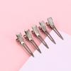 50pcs Durable Ultrathin Silver Color Metal Flat Base Duck Mouth Clip Partition Clip Alligator Hair Clip