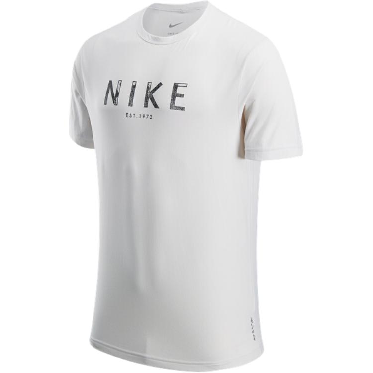 

Nike Simple Skin-Friendly Comfortable Round Neck Quick-Dry Short Sleeve T-Shirt Men Tops Phantom-Gray White HJ7008030 XL