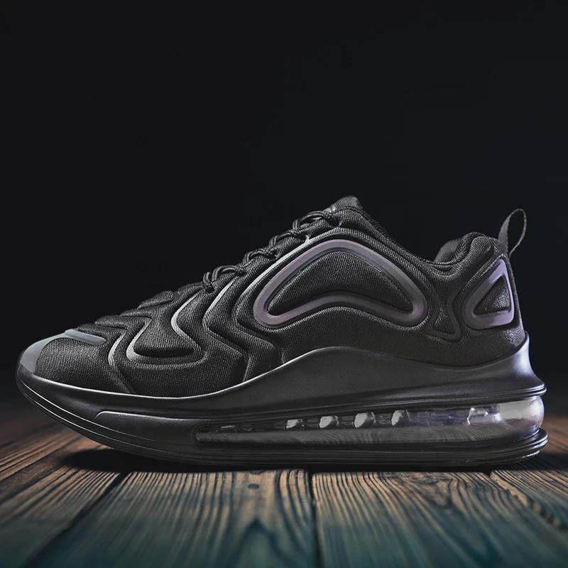 

Мужские кроссовки на воздушной подушке черного цвета: Модная, амортизирующая, универсальная спортивная обувь на осень 42