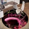 1pc Makeup Brush Round Chair Mat Office Area Rug - Non-Slip, Floor Mat for Office, Bedroom, and Indoor Decor P127282
