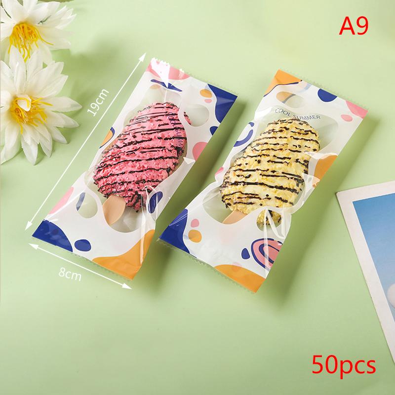 100 Stück Transparente Eismaschine-Versiegelte Tüte Selbstgemachtes Eis am Stiel Plastiktüte Handgemachtes Eis Verpackungsbeutel
