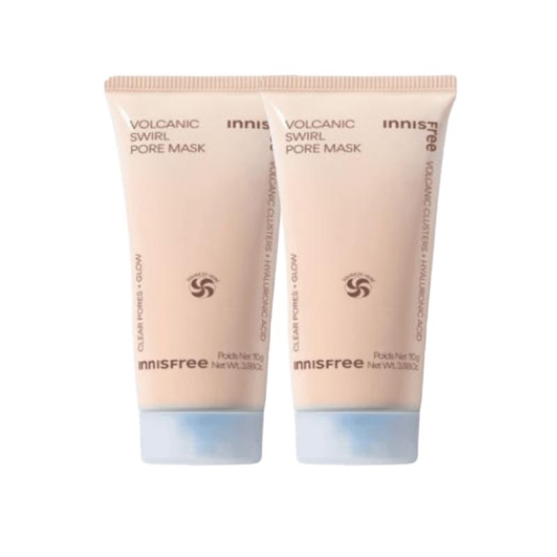 Innisfree Jeju Volcanic Pore Dual Mask Pack 110g | Deep Cleansing & Sebum Control Clay Mask | Korean K-Beauty Skincare for Clear Pores