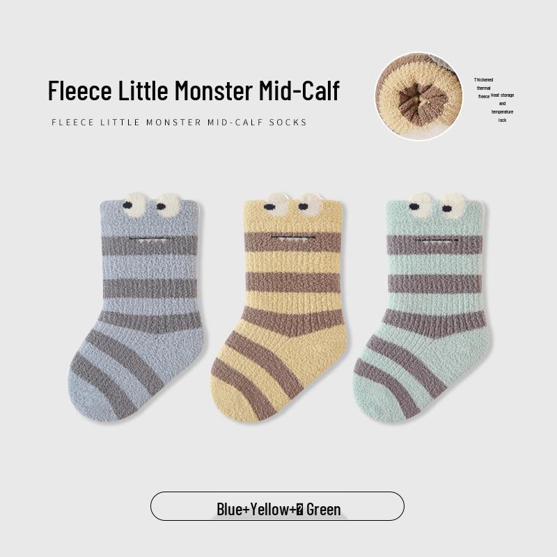 

Уютные флисовые детские носки: Дышащие, Теплые, До середины икры, Бескаркасная конструкция для осени/зимы M 1-3 years