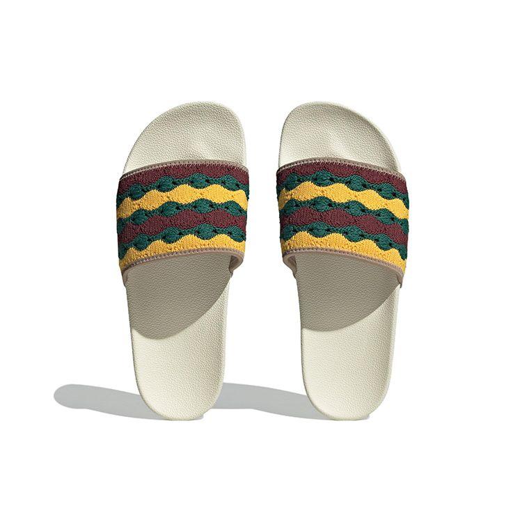 Adidas Adilette Slides Crochet Unisex Sneakers Multi-Color Off-White Shadow-Red FZ6456