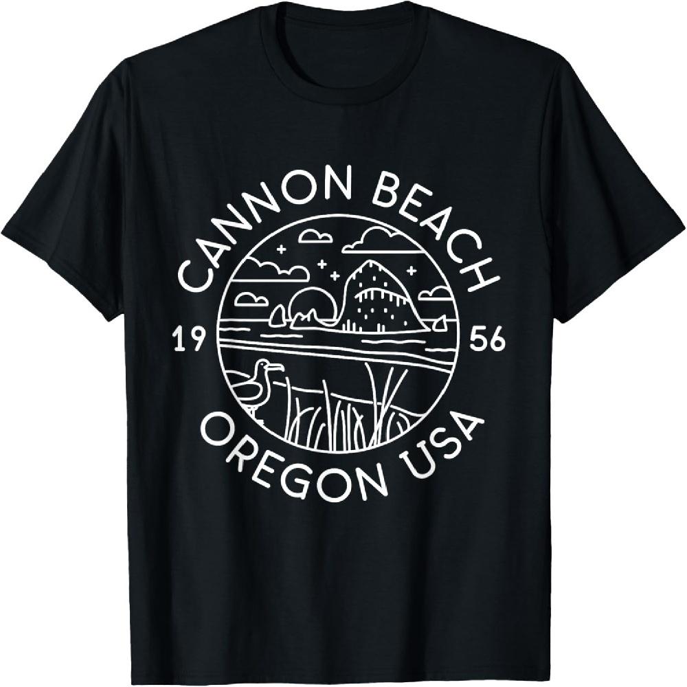 Cannon Beach 1956 Oregon Clatsop T-Shirt XXXXXL чёрный