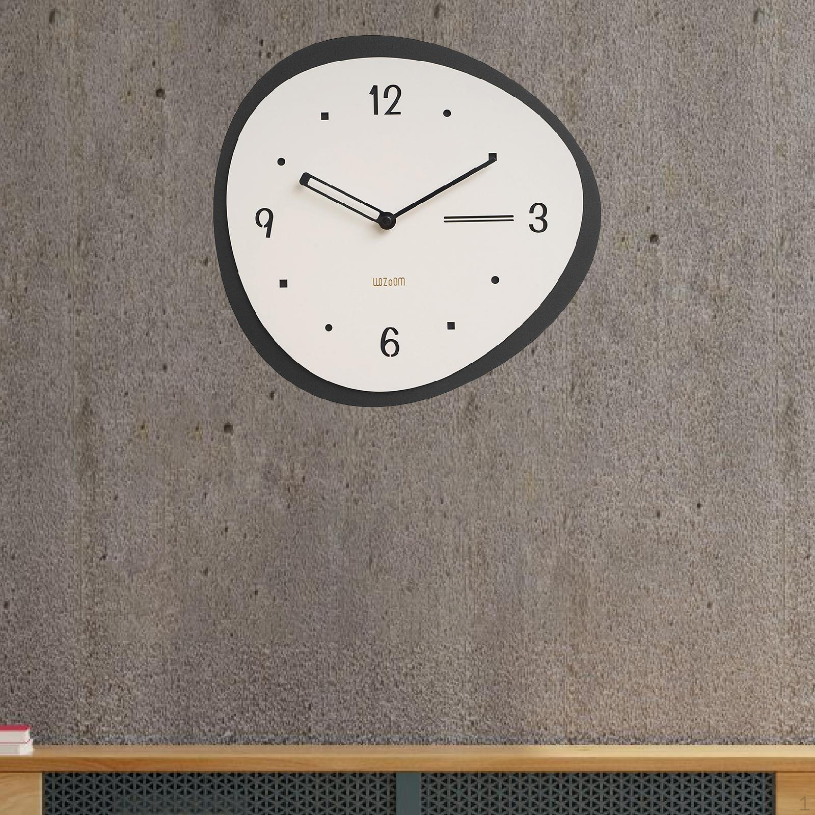 

Настенные часы Подвесные Современные Прочные Легко читаемые цифры Домашний декор Бесшумные для гостиной офиса Light Gray