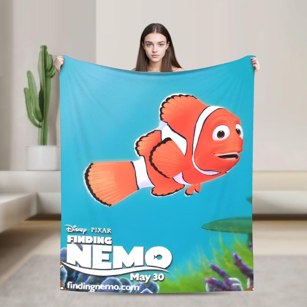 Weiche Decke Picknick Findet Nemo Zeichentrickfilm Meereswelt Überwurfdecke Flanell Tagesdecke Für Heimdekoration Muster Sofa Bettbezug