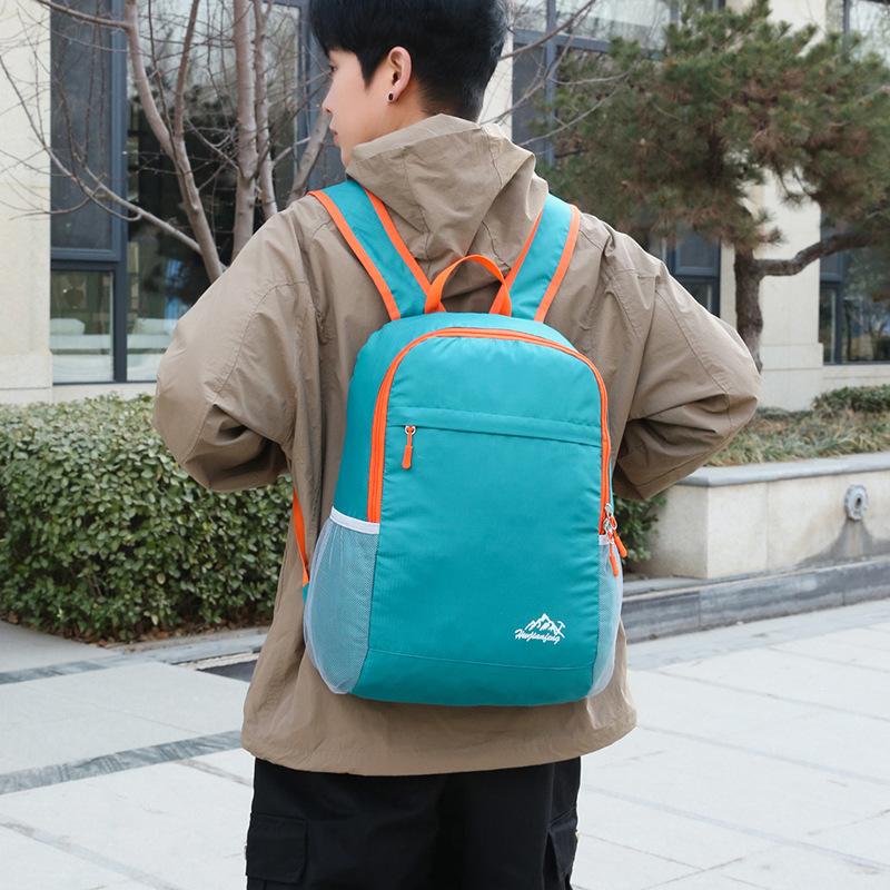 Schoolbag folding sports backpack new outdoor leisure travel backpack bag portable large capacity backpack