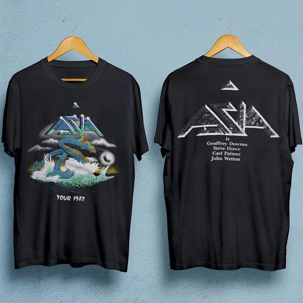 ASIA Band Tour Concert Heavy Cotton Black T Shirt Full Size TR470 XL
