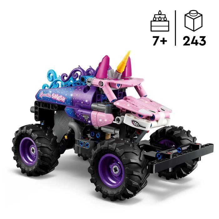 LEGO Technic 42220 Monster Jam Sparkle Smash s třecím motorem - Hračka nákladní auto od 7 let