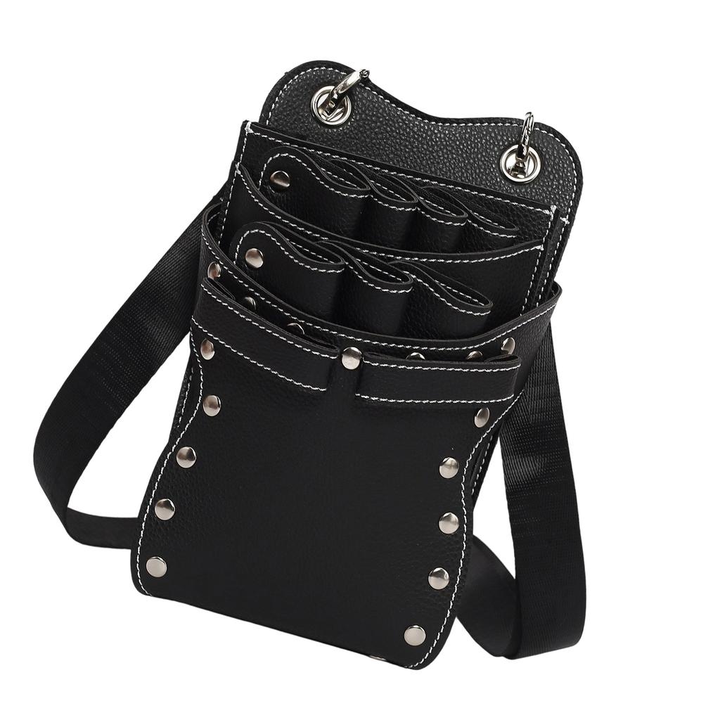 Lightweight Hairdressing Tool Pouch Organizer 7 Pocket Scissor Storage Case Adjustable Strap Belt Clip For Salon Use