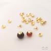 14K Gold-Plated Bead Stopper Earring Stud with Crystal Pearl for Handmade DIY Jewelry