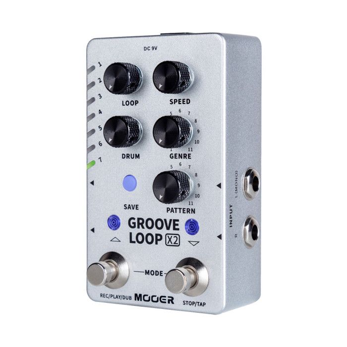 Pédale - Mooer - GROOVE LOOP X2 - Boîte à rythmes - Looper stéréo - 121 grooves de batterie