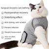 Breathable Cat Spay Recovery Suit Soft Cotton Anti Lick Surgical Garment For Post Surgery Wound Protection