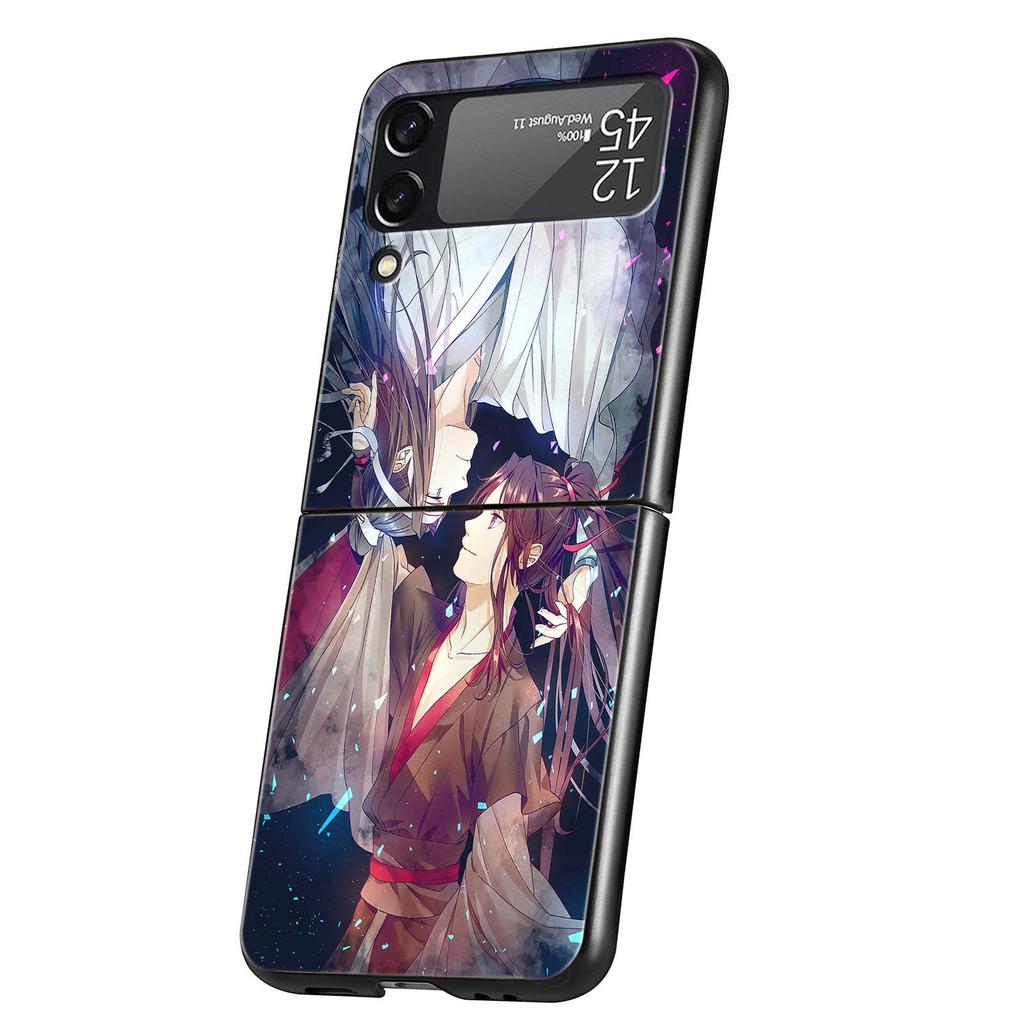 MDZS Anime Mo Dao Zu Shi Wei Wuxian Phone Case for Samsung Galaxy Z Flip 3 4 5 Black Folding Mobile Shell Hard PC Protect Cover
