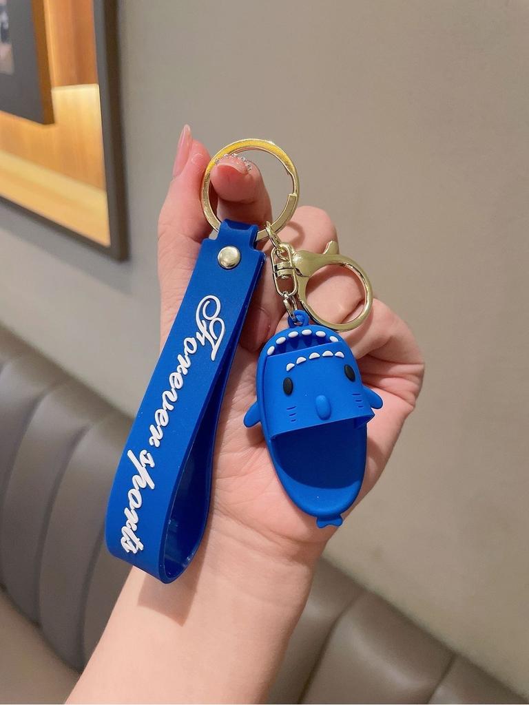 Slippers Shark Trendy Keychain Delightful Silicone Charm For Key And Decoration Bag