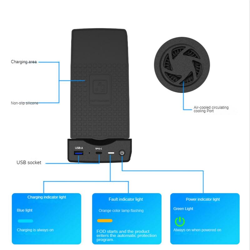 Precise Car Wireless Charger For Ford Mondeo 2022 2023 Accessories Fast Cell Phone Charging Plate Adapter
