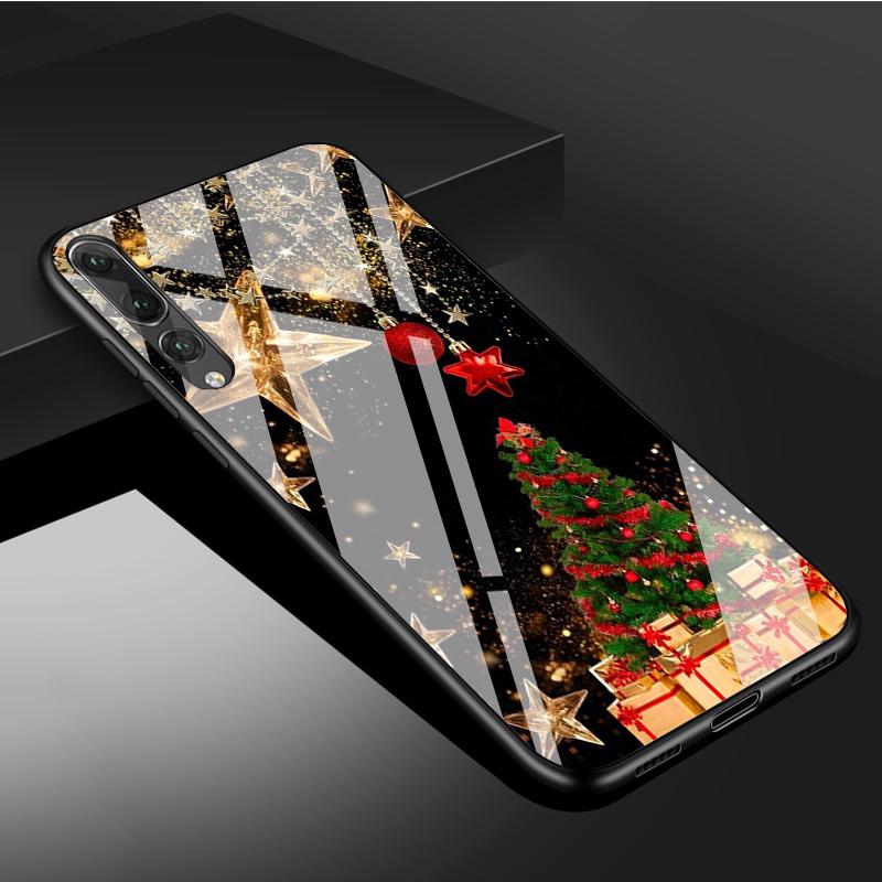 

Чехол из закаленного стекла с Рождеством для Huawei P20 P30 P40 P40 Lite Pro Psmart Mate 20 30, чехол Mate 30 Pro