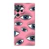 European beautiful woman model is suitable for Samsung S25ultra mobile phone case devil's eye s24/s23 personalized hard case film s22