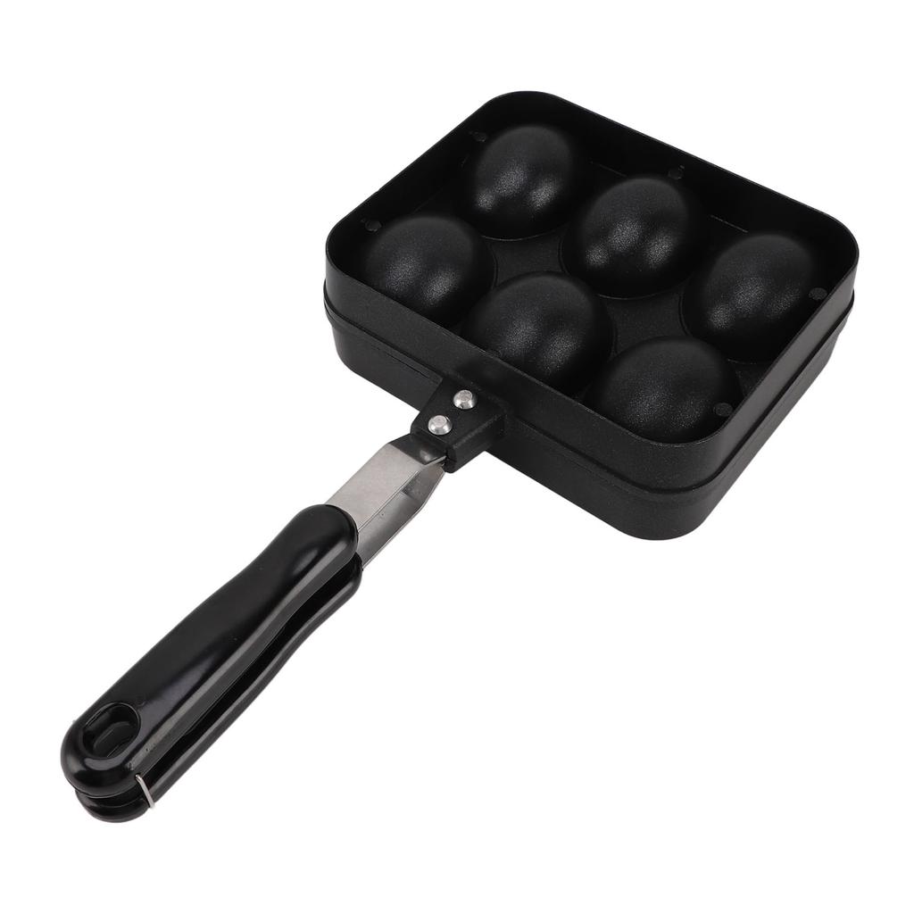 Oboustranná grilovací pánev Takoyaki s 6 otvory, nepřilnavá grilovací pánev Takoyaki, kuchyňská vaření, pečení, dort