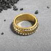Stainless Steel Ring for Women Inlaid Zircon Rings Waterproof Romantic Fashion Jewelry