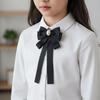 Rhinestone Crystal Memorial Black Bow Brooch Fabric Bowknot Shirt Collar Pins Bowtie Necktie  Women