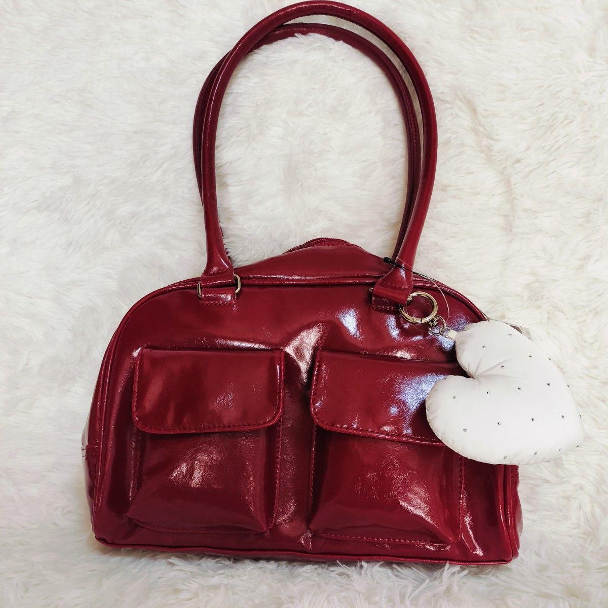 Boston Ita Bag with Charm Red Red WEGO Oshikatsu Ita Bag