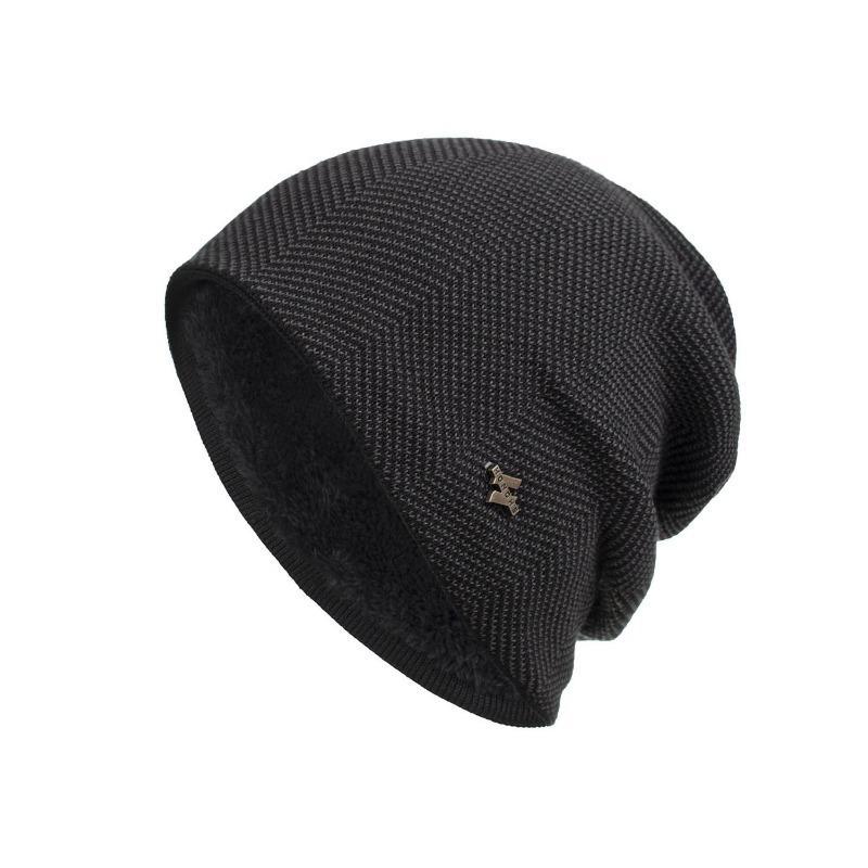 Cappello Caldo Invernale da Uomo Cappelli Casual Lavorati a Maglia per Adulti da Uomo Cappellino Monocolore da Esterno di Marca