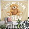 Acme De La Vie Teddy Bear Tapestry Wall Hanging Retro Streetwear Decor for Bedroom Living Room Dorm Room Gift