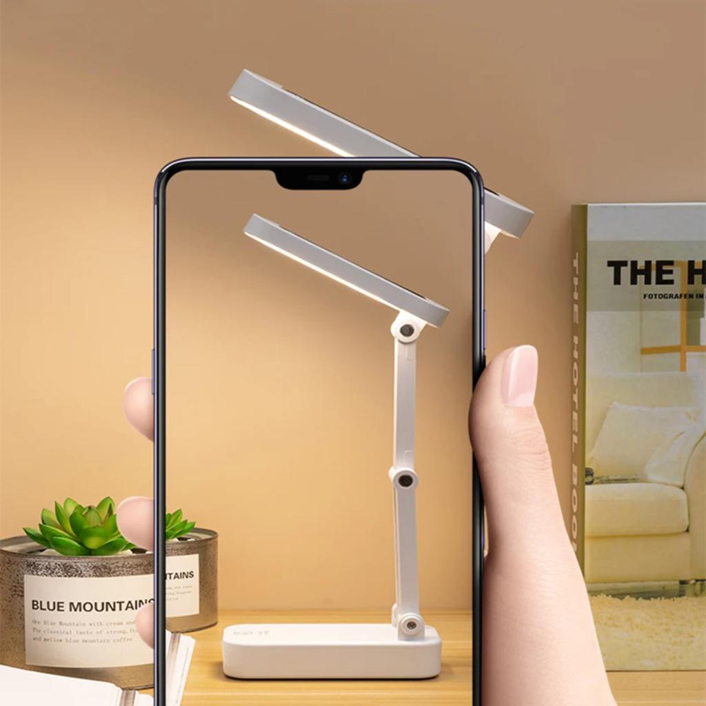 New Solar Powered Foldable Desk Lamps Also USB Charging Rechargeable Eye Protection Reading Lights Bedside Dimmable Night Lighti