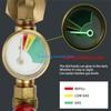 Y5GD Propane Cylinders Refill Adapter with Gauge Brass 1LB Bottle Connector 90 Degree Elbow Refill Tool for Fast Filling