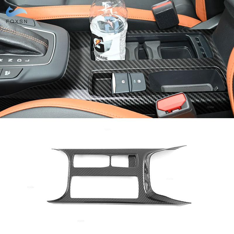 ABS LHD Car Carbon Fiber Texture Interior Accessories Central Control Water Cup Holder Panel Trim For Ford Focus   2024