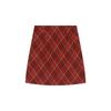 Girl Winter Plaid Aline Skirt With Stretch Wool Blend For Casual And Fashionable Looks