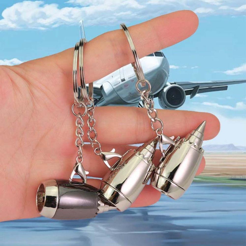 Cellphone Charm Aircraft Engine Key Chain Bag Decorative Mini Jet Engine Aviation Academy