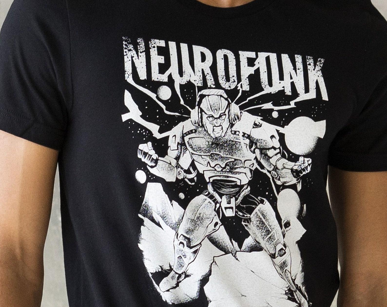 Neurofunk Robot T-Shirt – Drum and Bass Music Tee 4XL