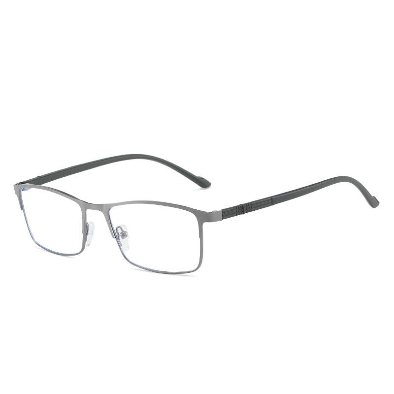 0 -0.5 -1.0 To -6.0 Full Metal Frame Glasses Blue Light Blocking Glasses for Students Square Myopia Glasses