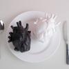 Creative Halloween Heart Vase Black White Art Ceramic Ornament Home Desktop Decor