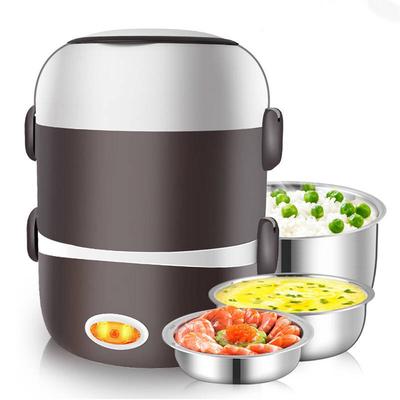 Electric Lunch Box Three Layers Stainless Steel Heating Rice Office Worker Plug In Electric Heating